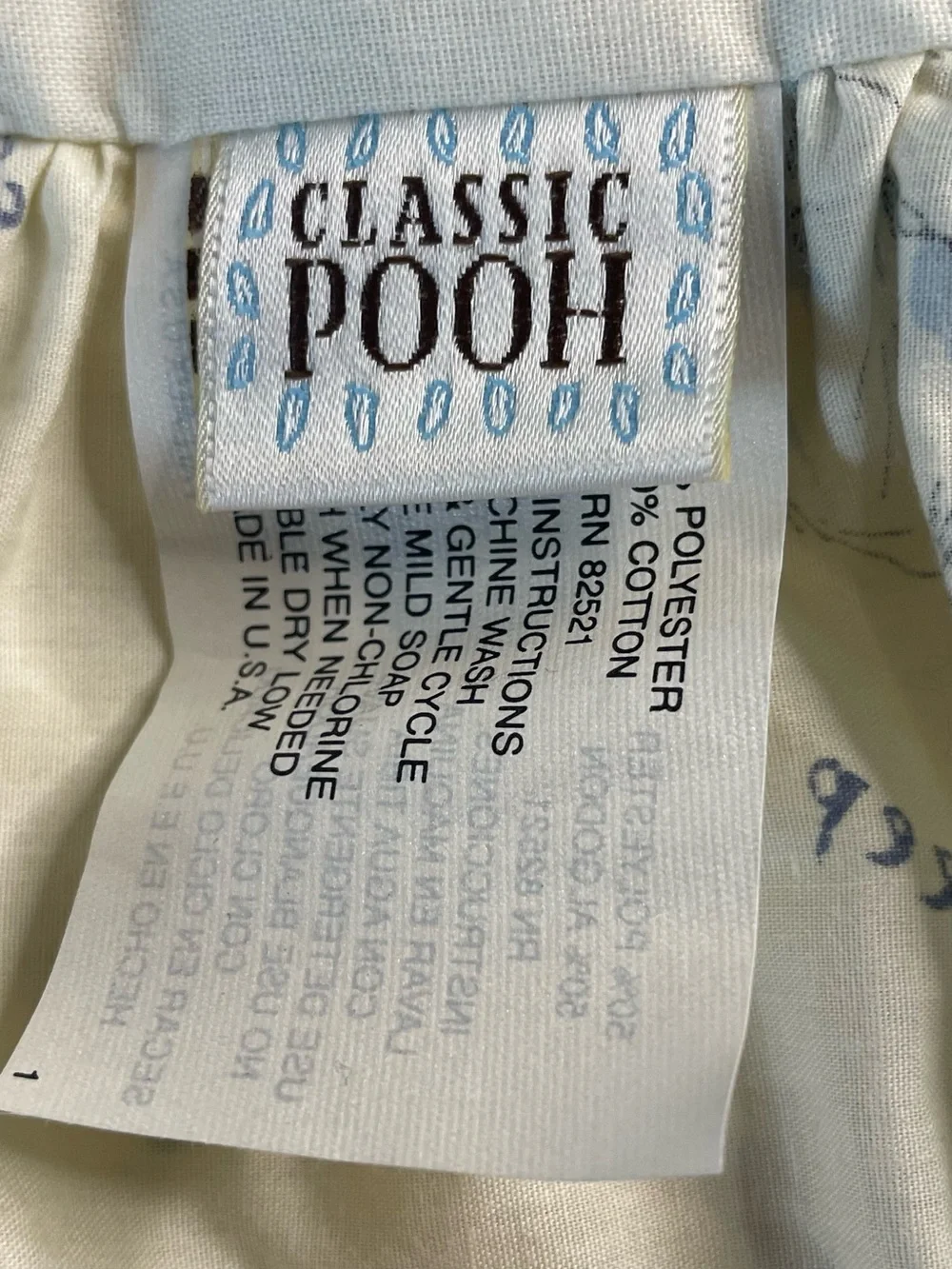 VTG 1997 Red Calliope Classic Winnie the Pooh ABC Balloon Ruffle Valance 80x21